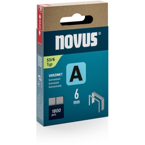 Novus nietjes A 53/6, doos met 1800 stuks
