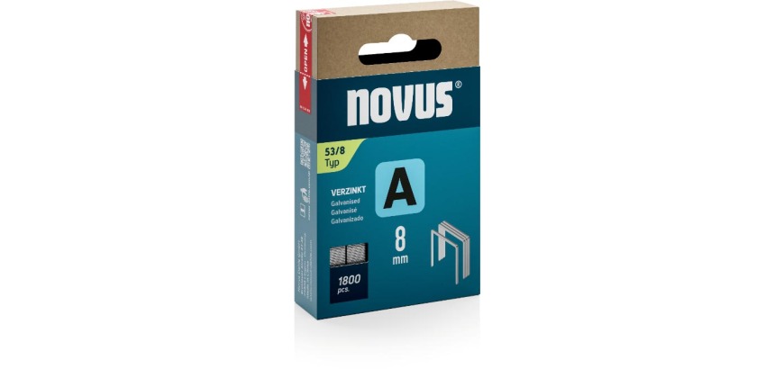 Novus agrafes A  53/8, boîte de 1800 agrafes