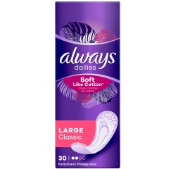 Always Soft Like Cotton protège-slip Large Classic, paquet de 30 pièces