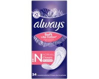 Always Soft Like Cotton protège-slip Normal Classic, paquet de 34 pièces