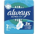 Always Ultra Day serviettes hygiéniques Normal, paquet de 13 pièces