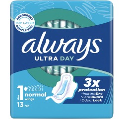 Always Ultra Day serviettes hygiéniques Normal, paquet de 13 pièces