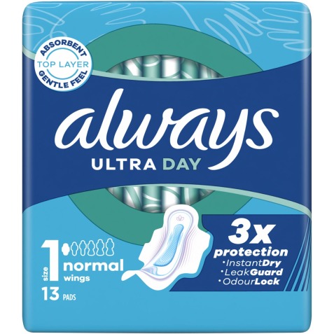 Always Ultra Day serviettes hygiéniques Normal, paquet de 13 pièces