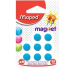 Maped magnets, 10 mm, assorted colors, pack of 8 pieces