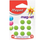 Maped magnets, 10 mm, assorted colors, pack of 8 pieces