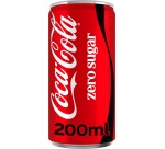Coca-Cola Zero boisson rafraîchissante, mini canette de 20 cl, paquet de 24 pièces