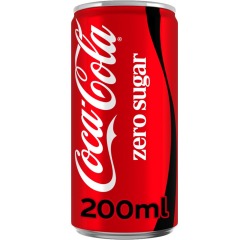 Coca-Cola Zero boisson rafraîchissante, mini canette de 20 cl, paquet de 24 pièces