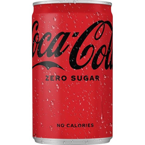 Coca-Cola Zero frisdrank, mini blik van 15 cl, pak van 24 stuks