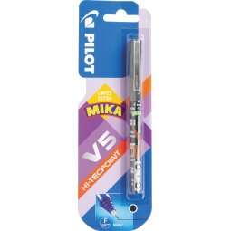 Pilot roller V5, op blister, zwart