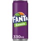 Fanta Cassis frisdrank, sleek blik van 33 cl, pak van 24 stuks