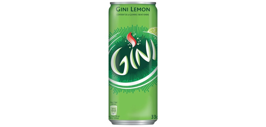 Gini boisson rafraîchissante, canette de 33 cl, paquet de 24 pièces
