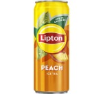 Lipton Ice Tea Pêche boisson rafraîchissante, sleek canette de 33 cl, paquet de 24 pièces