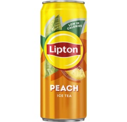 Lipton Ice Tea Pêche boisson rafraîchissante, sleek canette de 33 cl, paquet de 24 pièces