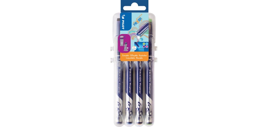 Pilot Frixion Fun Felt Pen, assorted colors, set of 4 pieces