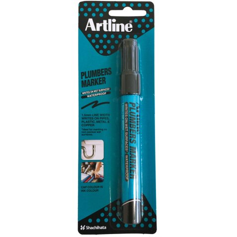 Artline marker Plumbers, zwart