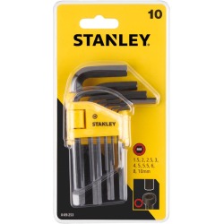 Stanley clés hexa. 1,5-10 mm, set de 10 pièces