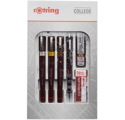 Rotring college set de 9 Isograph 0,25 mm/ 0,35 mm/ 0,5 mm