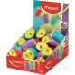 Maped taille-crayon Boogy 1 trou, présentoir de 30 pièces en couleurs assorties