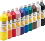 Creall vingerverf Happy, set met 10 flesjes van 750 ml in geassorteerde kleuren