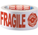 Tesa packaging tape: FRAGILE, ft 50 mm x 66 m