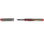 Pilot stylo plume V-Pen Silver, rouge