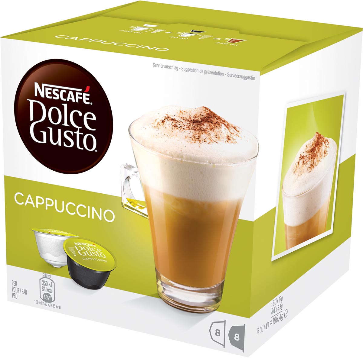 Nescafé Dolce Gusto Basic set: Lungo, Cappucino, Latte Macchiato