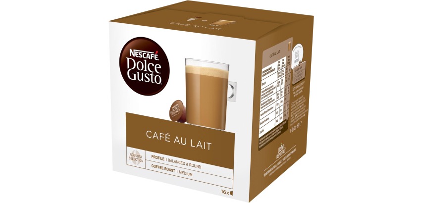 Capsules de café Nescafé Dolce Gusto Café au lait - Boîte de 16