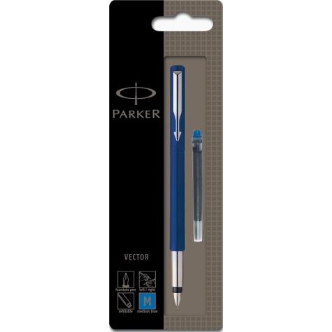 Parker Vector stylo plume bleu, sous blister