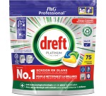Dreft Platinum Lemon tablettes pour lave-vaisselle, paquet de 75 capsules