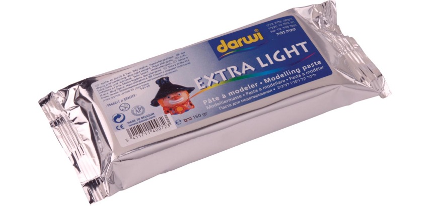 Darwi Extra Light Modelliermasse, Packung mit 160g, weiß