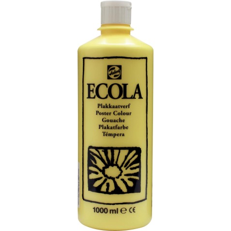 Talens Ecola gouache flacon de 1000 ml, jaune citron