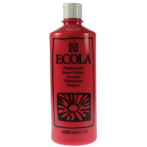 Talens Ecola gouache flacon de 1000 ml, écarlate