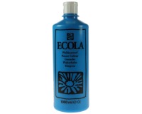 Talens Ecola plakkaatverf flacon van 1000 ml, lichtblauw