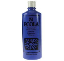 Talens Ecola plakkaatverf flacon van 1000 ml, donkerblauw
