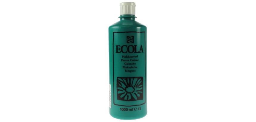 Talens Ecola plakkaatverf flacon van 1000 ml, donkergroen