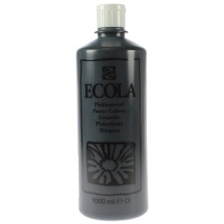 Talens Ecola gouache flacon de 1000 ml, noir