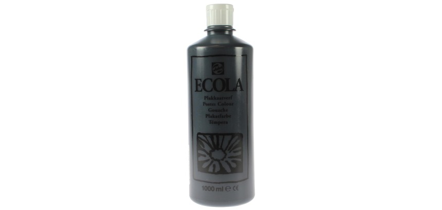 Talens Ecola gouache bottle of 1000 ml, black