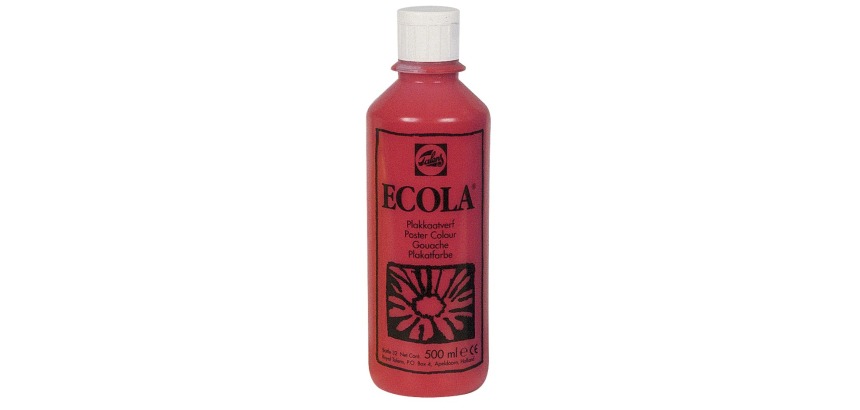 Talens Ecola plakkaatverf flacon van 500 ml, karmijn