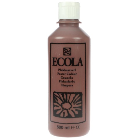 Talens Ecola plakkaatverf flacon van 500 ml, bruin