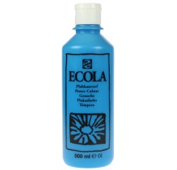 Talens Ecola plakkaatverf flacon van 500 ml, lichtblauw