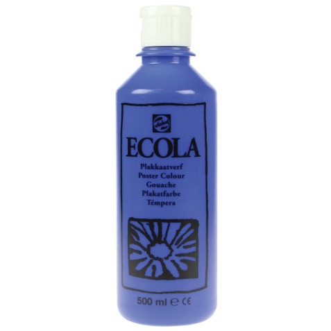 Talens Ecola plakkaatverf flacon van 500 ml, donkerblauw