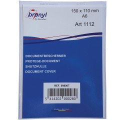Bronyl étui en U en PVC transparente de 180 microns, ft A6
