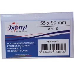 Bronyl étui en U en PVC transparente de 140 microns, ft carte de crédit
