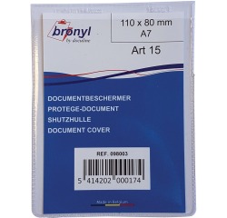 Bronyl étui en U en PVC transparente de 180 microns, ft A7