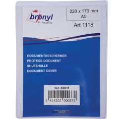 Bronyl U-mapje uit transparante PVC van 180 micron, ft A5