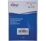 Bronyl U-mapje uit transparante PVC van 180 micron, ft A4