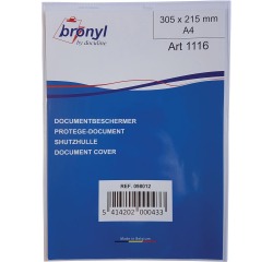 Bronyl U-mapje uit transparante PVC van 180 micron, ft A4