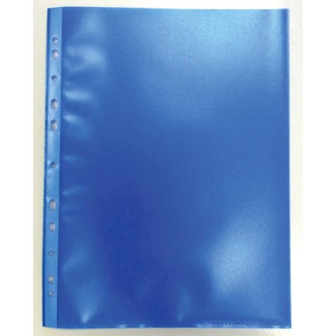 Bronyl Pochette perforée, bleu, paquet de 50