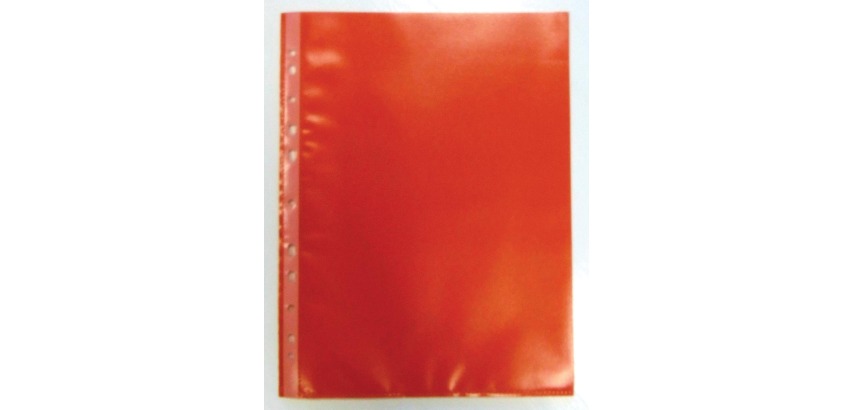 Bronyl Perforated Pouch, Red, Pack of 50