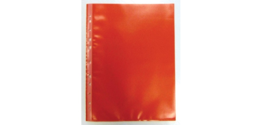 Bronyl Pochette perforée, rouge, paquet de 50